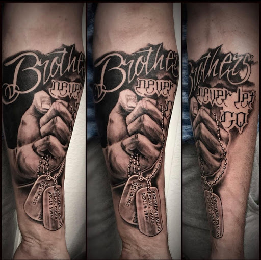 Explore matching father and son tattoo ideas, creative tattoo ideas in Fort Wayne, available at Grade A Tattoos and Body Piercing