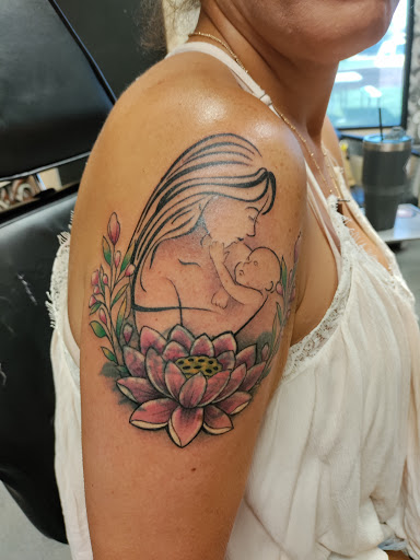 Explore vegeta and bulma tattoo ideas, creative tattoo ideas in Edmond, available at 15th Legion Tattoo & Body Piercing