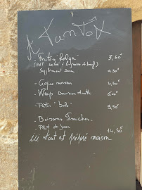 Menu du À Tantôt à Saint-Guilhem-le-Désert