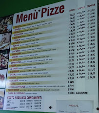 Pizzeria Mizzica à Custonaci (la carte)
