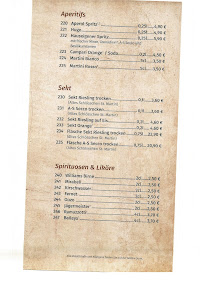 Restaurant Zum Chefkoch à Landau (la carte)