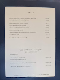 Restaurant Lapérouse à Paris (le menu)