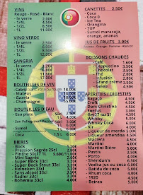 Menu / carte de Les jardins du Portugal à Saint-Hippolyte-du-Fort