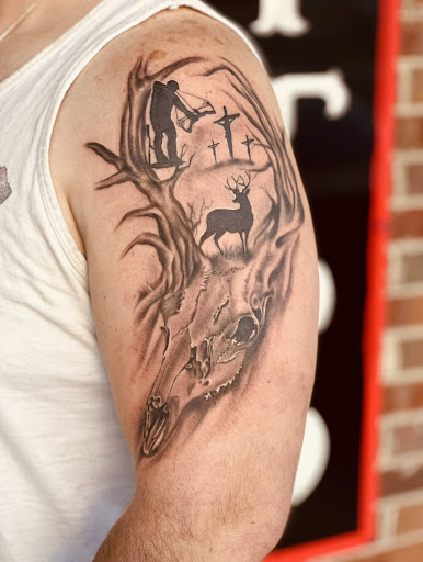 Explore matching tattoo ideas for guys, creative tattoo ideas in Warner Robins, available at Untold Pain Tattoo Studio