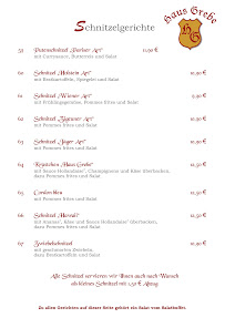 Restaurant Haus Grebe à Ennepetal - menu / carte
