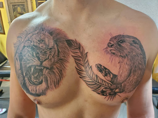 Explore tattoo elbow ideas, creative tattoo ideas in Oakwood, available at Underground Ink