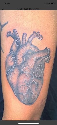 Explore leg piece tattoo ideas, creative tattoo ideas in Cocoa, available at Rorschach Tattoo Shop and Piercing Studio