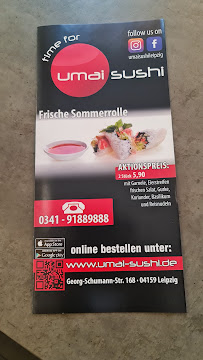 Menu / carte de UMAI SUSHI Leipzig à Leipzig
