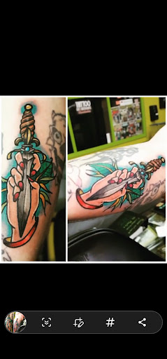 Explore bite me tattoo ideas, creative tattoo ideas in Riverside, available at Darkstar Tattoo CA