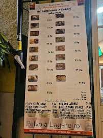 Menu / carte de Planeta dos Temperos à Lisbon