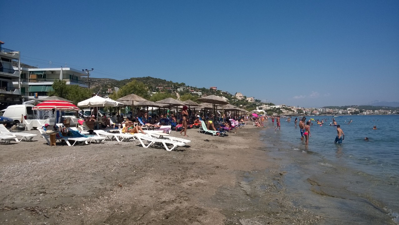 Foto av Avlaki beach II med turkos rent vatten yta