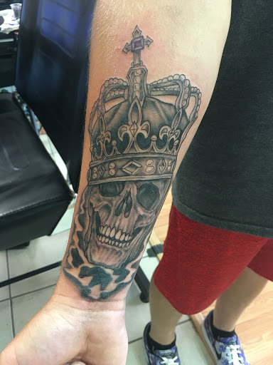 Explore thigh cover up tattoo ideas, creative tattoo ideas in Farmington, available at TATTOO 13 & Laser Tattoo Removal