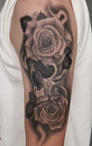 Explore aztec sleeve tattoo ideas for men, creative tattoo ideas in Peoria, available at Modern Ink Tattoo