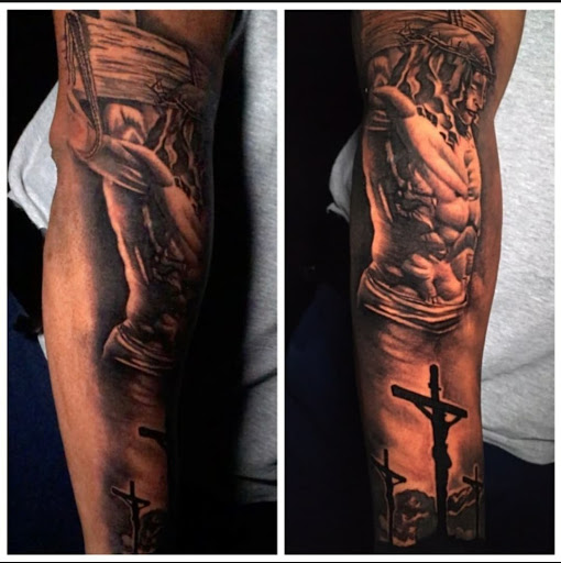 Explore stargazer lily tattoo ideas, creative tattoo ideas in Stockbridge, available at Black Rose Tattoo Collective