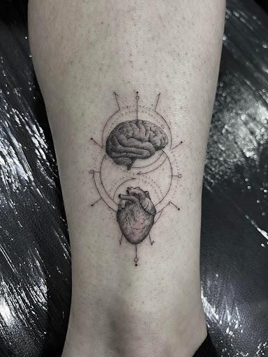 Explore thin line tattoo ideas, creative tattoo ideas in Fenton, available at Think Ink Tattoo Co