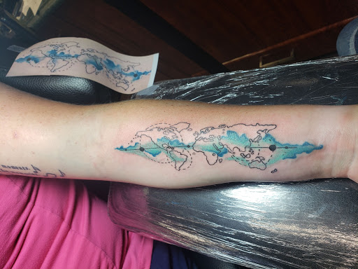 Explore gangster tattoo sleeve ideas, creative tattoo ideas in Keansburg, available at Attractive Tattoo New Jersey Body Jewelry Outlet