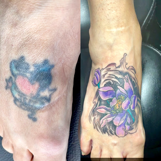 Explore mother daughter son tattoo ideas, creative tattoo ideas in Meridian, available at Creative Pain Tattoo Studio