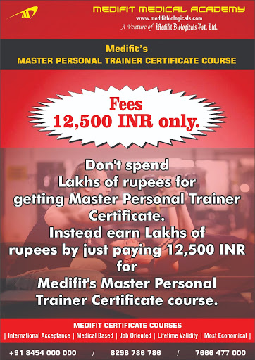 Medifit’s Master Personal Trainer Certification 12,500 INR