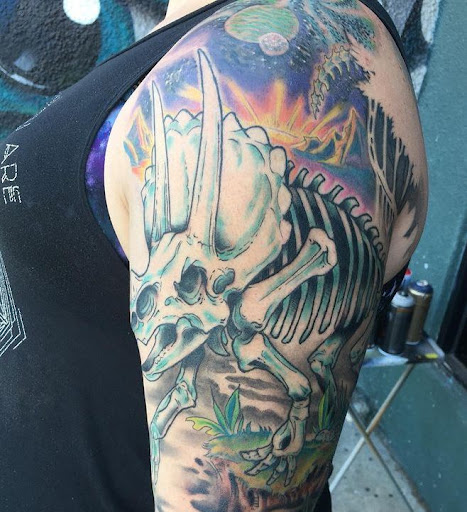 Explore ribbon tattoo ideas, creative tattoo ideas in Huntington Beach, available at Mechanical Concept Tattoo