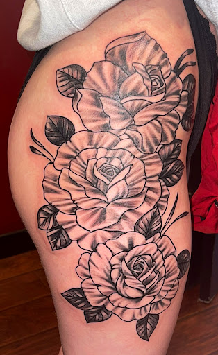Explore grandparent tattoo tribute ideas, creative tattoo ideas in Houston, available at Sintown Tattoo Studio