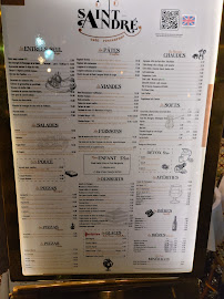 Menu du Le Saint André à Paris