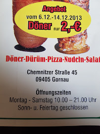 Dürüm Kebabhaus à Gornau carte