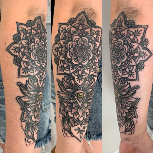Explore last name tattoo ideas male, creative tattoo ideas in Kansas City, available at Golden Stag Tattoo and Gallery
