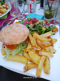 Hamburger végétarien du Restaurant français le bistrot du pont à Chauzon - n°13