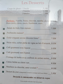 Menu / carte de Le Pistou à Martillac