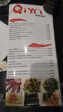 Carte du Qiwi sushi à Nice