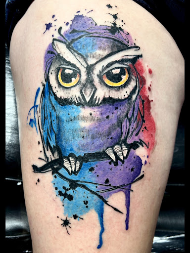 Explore atlanta falcons tattoo ideas, creative tattoo ideas in Des Moines, available at Adrenaline Studios Tattoo