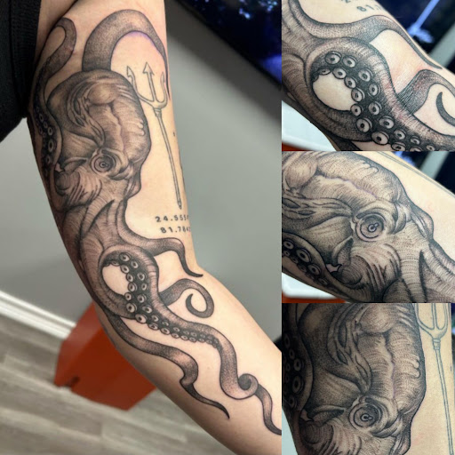 Explore compass tattoo ideas for men, creative tattoo ideas in Atlantic Beach, available at The Ink Chamber Tattoo Parlor