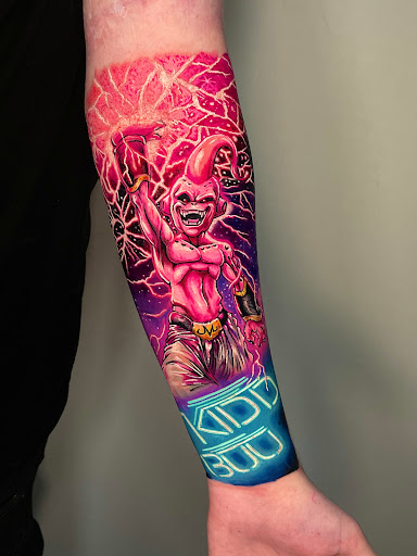 Explore goth tattoo ideas, creative tattoo ideas in Corona, available at Crop Circles Tattoo Studio