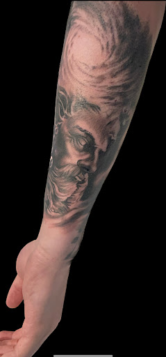 Explore cyborg tattoo ideas, creative tattoo ideas in Weatherford, available at Weatherford Tattoo Co.