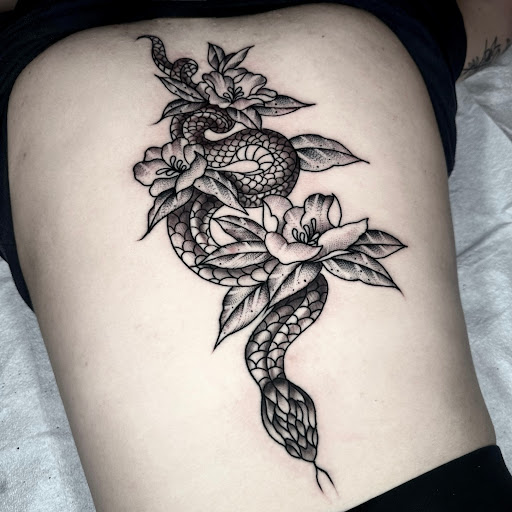 Explore egyptian goddess tattoo ideas, creative tattoo ideas in Johnson City, available at Gold Cross Tattoo Co.