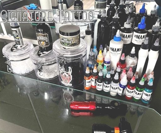 Explore tribal cross tattoo ideas, creative tattoo ideas in Northfield, available at Signature Tattoo and Supplies