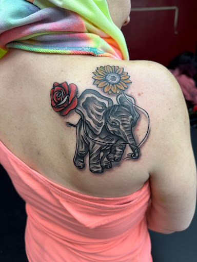 Explore his her matching tattoos ideas, creative tattoo ideas in Denver, available at Gallery of the Flesh Tattoo Shop