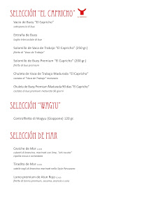 El Carnicero • Spartaco à Milan menu