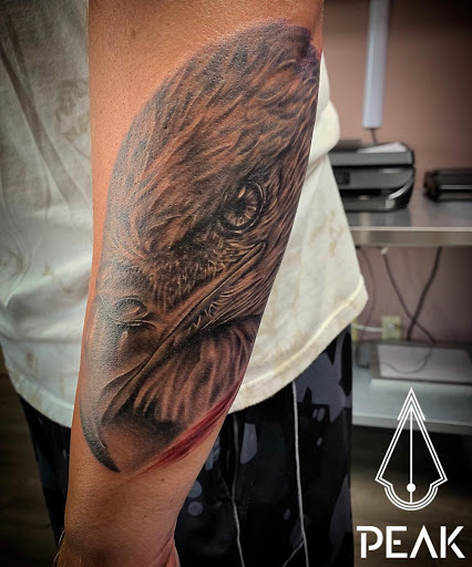 Explore batman sleeve tattoo ideas, creative tattoo ideas in Kenosha, available at Kenosha Tattoo Company