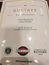 Restaurant Restaurant Gustave - Dijon à Dijon (la carte)