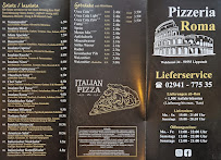 Menu du Pizzeria Roma Lippstadt à Lippstadt