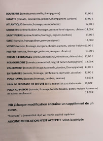 Carte du Restaurant La Flambée à Bonnieux