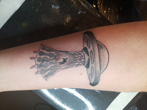 Explore army sleeve tattoo ideas, creative tattoo ideas in Clearfield, available at Platypus Tattoo Co.