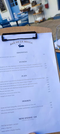 Menu / carte de Bar de la Meule à L'Île-d'Yeu