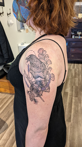 Explore smile now cry later tattoo ideas, creative tattoo ideas in Portland, available at Dire Wolf Tattoo Studio