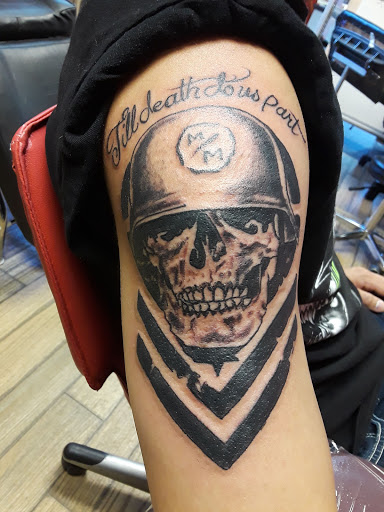 Explore dancing tattoo ideas, creative tattoo ideas in Newport, available at T N T Explosive Tattoo