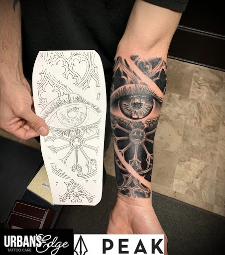 Explore small fishing tattoo ideas, creative tattoo ideas in Sunbury, available at Knuckles & Needles Tattoo Parlor