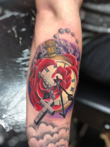 Explore evil angel tattoo ideas, creative tattoo ideas in Scranton, available at Hometown Ink