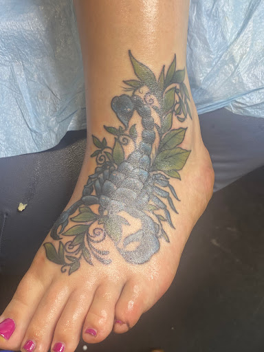 Explore deceased dog tattoo ideas, creative tattoo ideas in Lake Villa, available at Eternal Tiger Tattoo