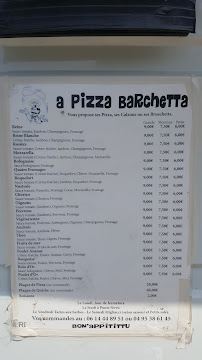 Pizza Barchetta à Volpajola carte